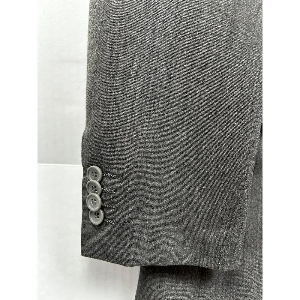Massarotti Italy Men’s‎ Blazer Jacket 42R Gray Wool Blend Two Button Suit Coat